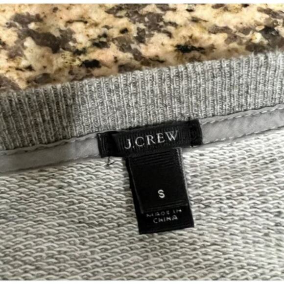 J. Crew Gray Sea Green Floral Brocade Crewneck Longsleeve Wool Sweatshirt Small - Picture 5 of 5